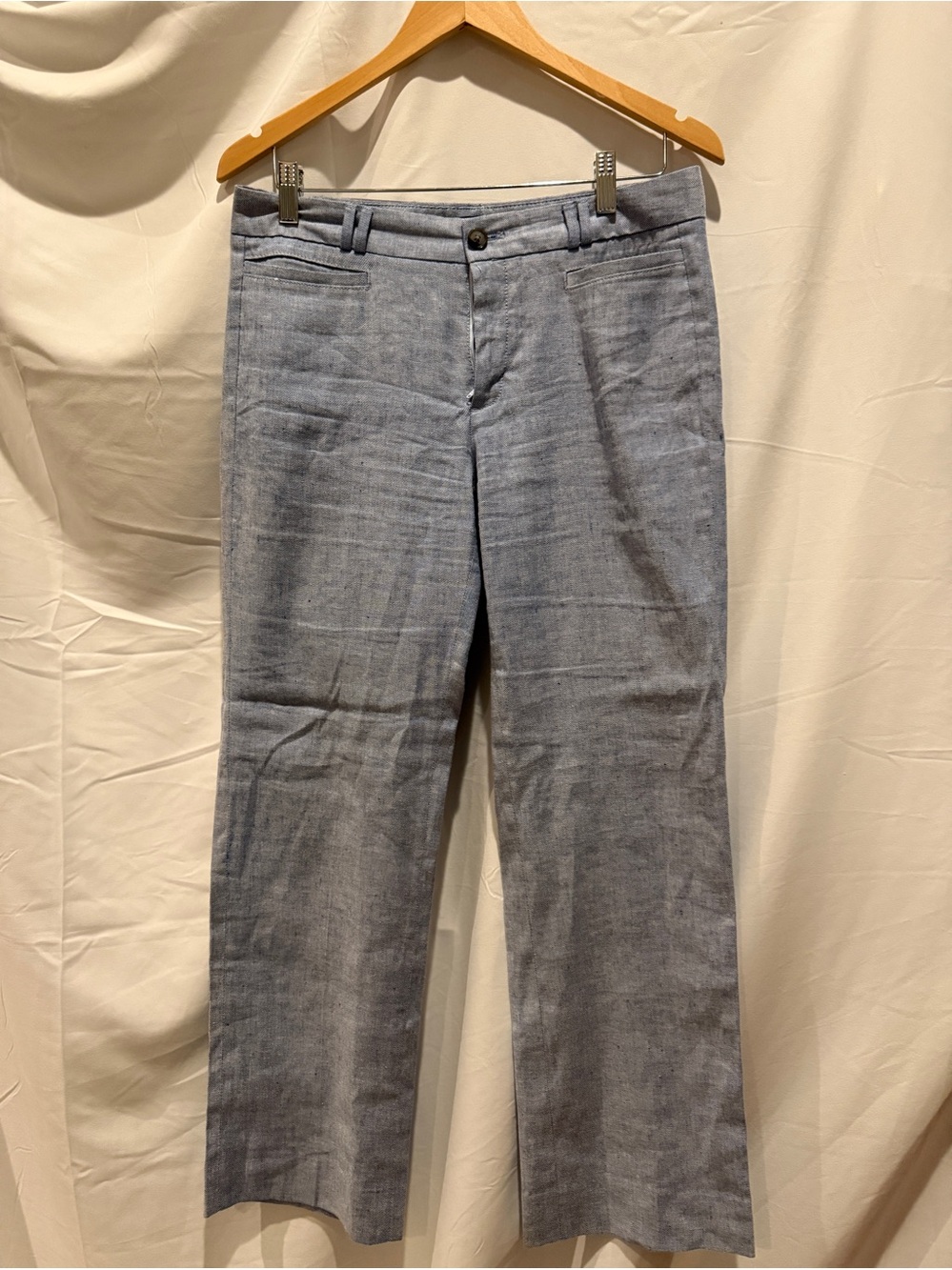 Women’s Banana Republic Light Blue Casual or Work Linen-Blend Pants